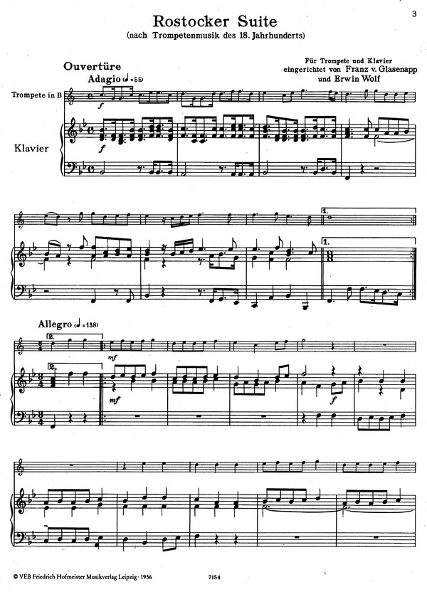 Rostocker Suite nach Trompetenmusik