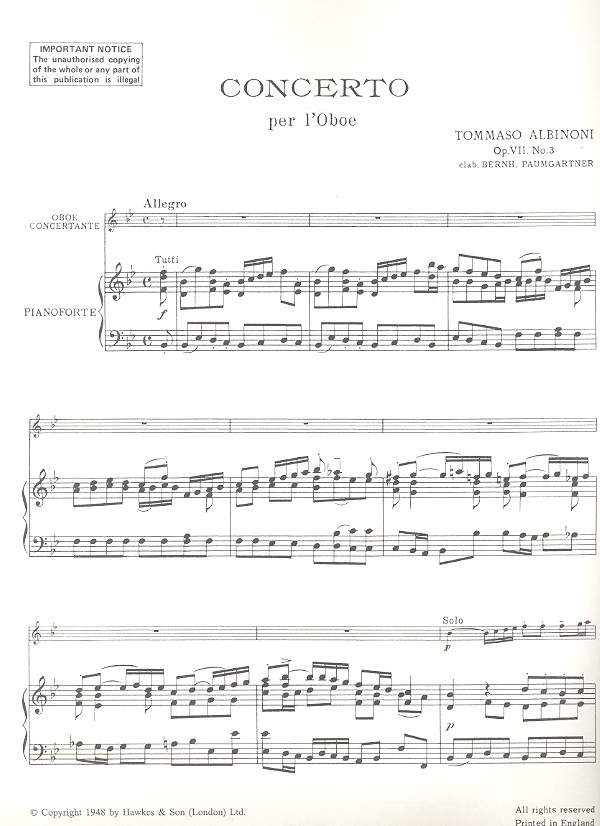 Concerto b flat major op.7,3