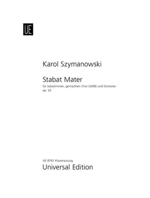 Stabat mater op.53 für gem Chor