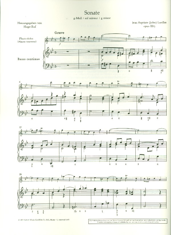 Sechs Sonaten op. 3