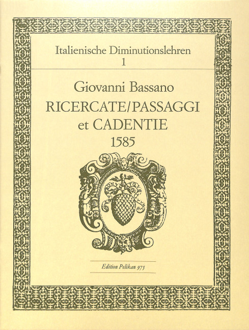 Italienische Diminutionslehre Band 1