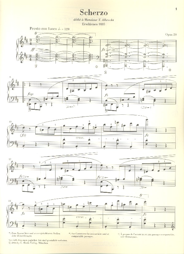 Scherzo h-Moll op.20