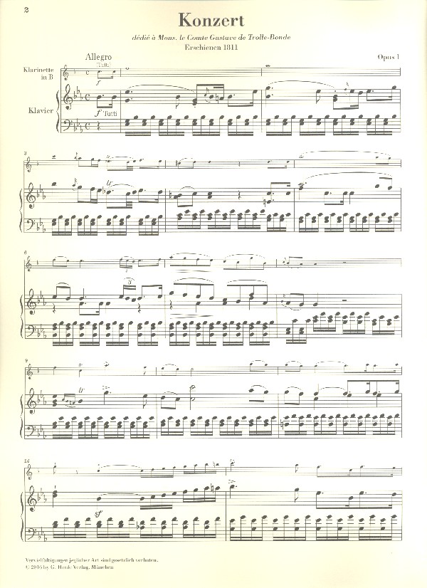 Konzert Es-Dur Nr.1 für Klarinette und Orchester