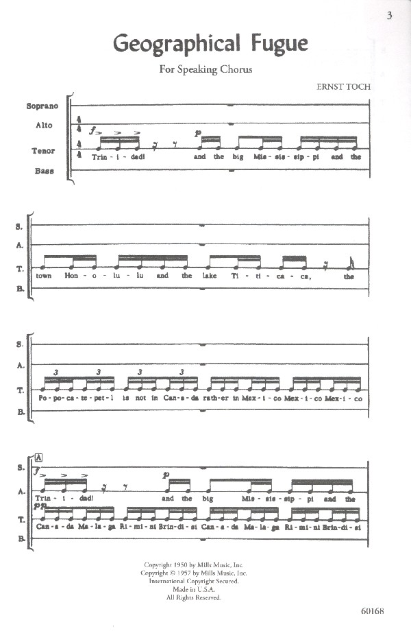 Geographical Fugue