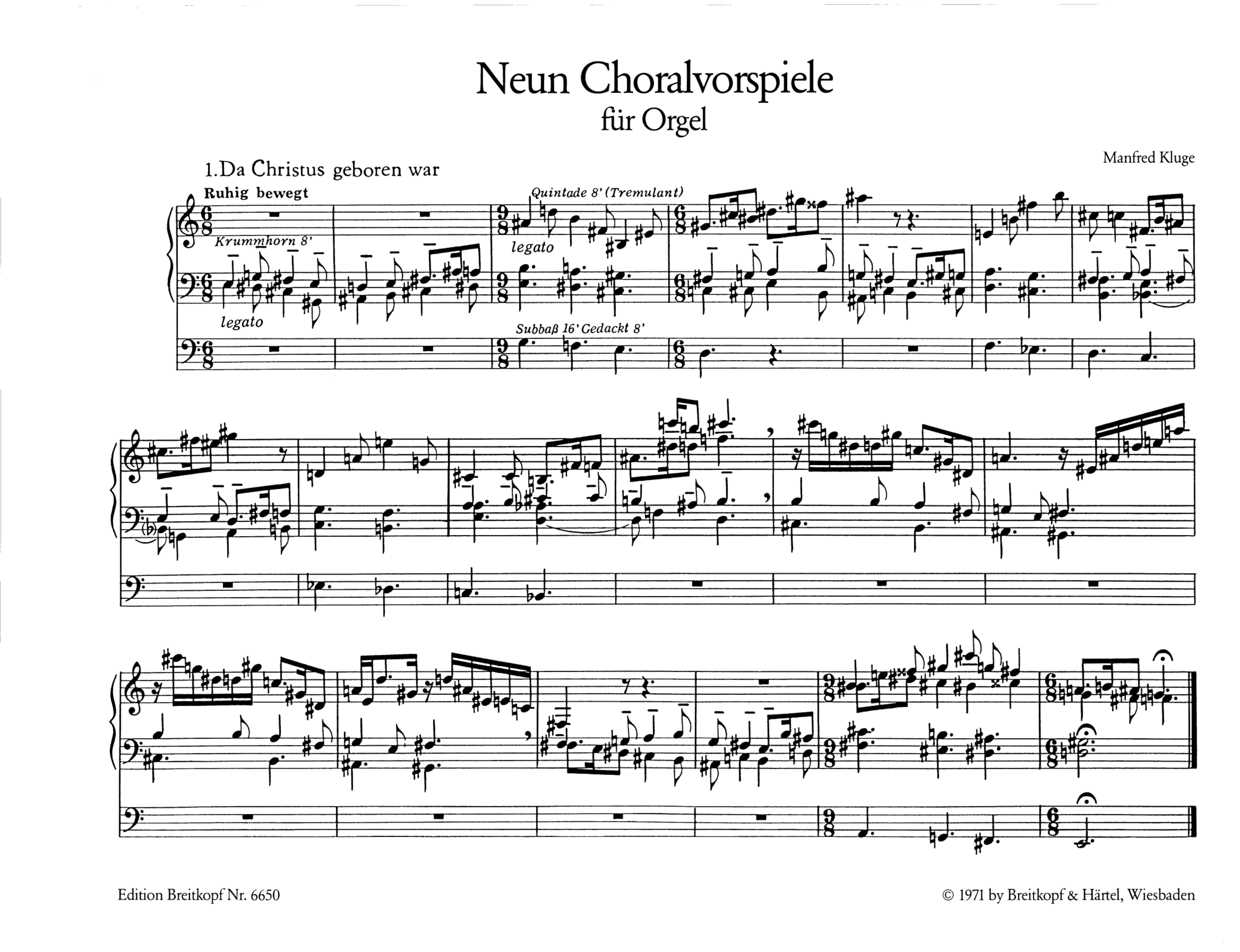 9 Choralvorspiele