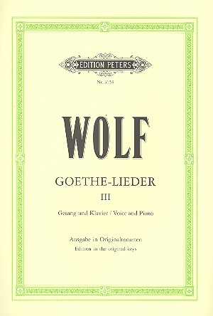 Goethe-Lieder Band 3