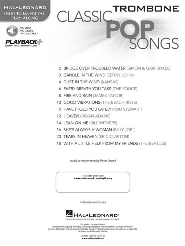 Classic Pop Songs (+Online Audio Access):