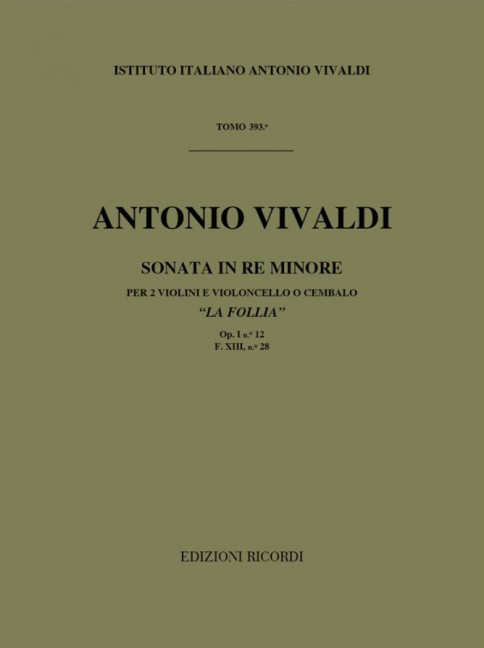 Sonata re minore op.1,12 FXIII:28