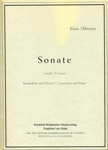 Sonate e-Moll für Kontrabaß