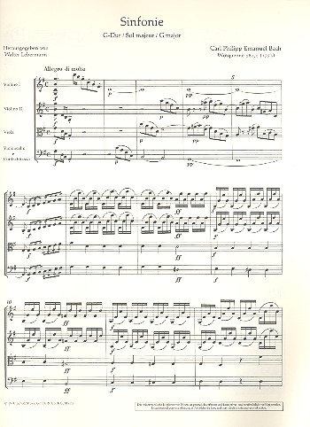 Sinfonie G-Dur WQ182,1