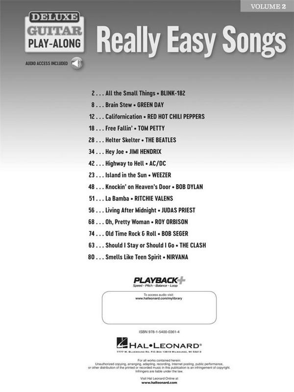 Deluxe Guitar Playalong vol.2 - Really easy Songs (+Audio Access):