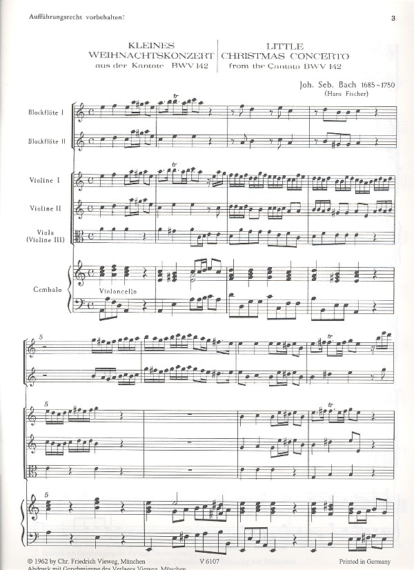 Kleines Weihnachtskonzert aus BWV142