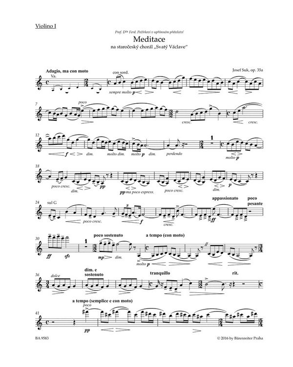 Meditation über den altböhmischen St. Wenzels-Choral op.35a