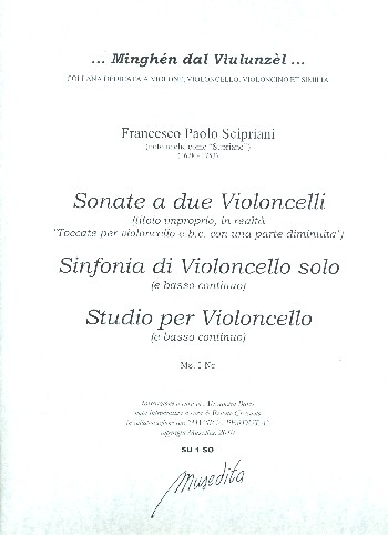 11 Toccate con diminuzioni, Sinfonia e Studio