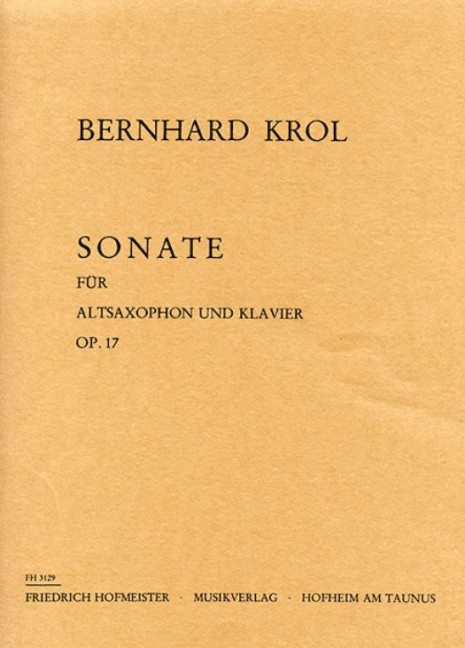 Sonate op.17 für Altsaxophon