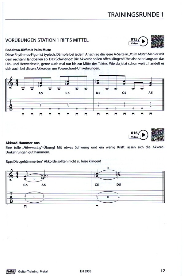 Guitar Training Metal (+QR-Codes)