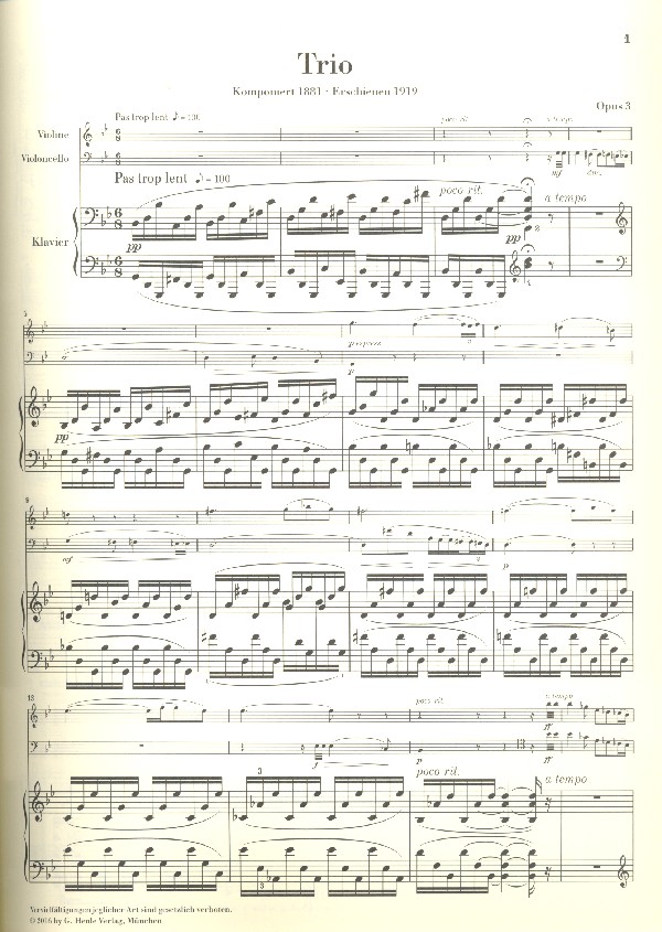 Trio g-Moll op.3