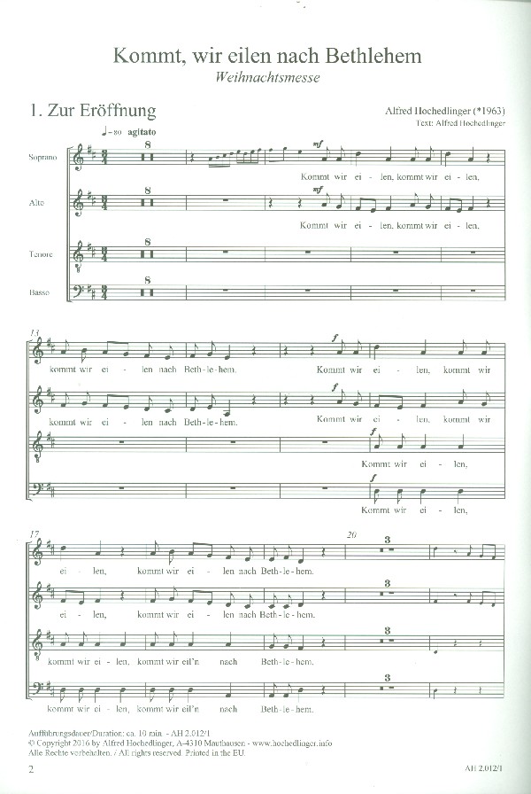 Kommt wir eilen nach Bethlehem