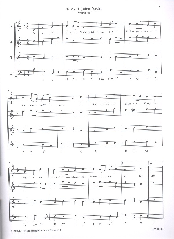 Deutsche Volkslieder Band 1