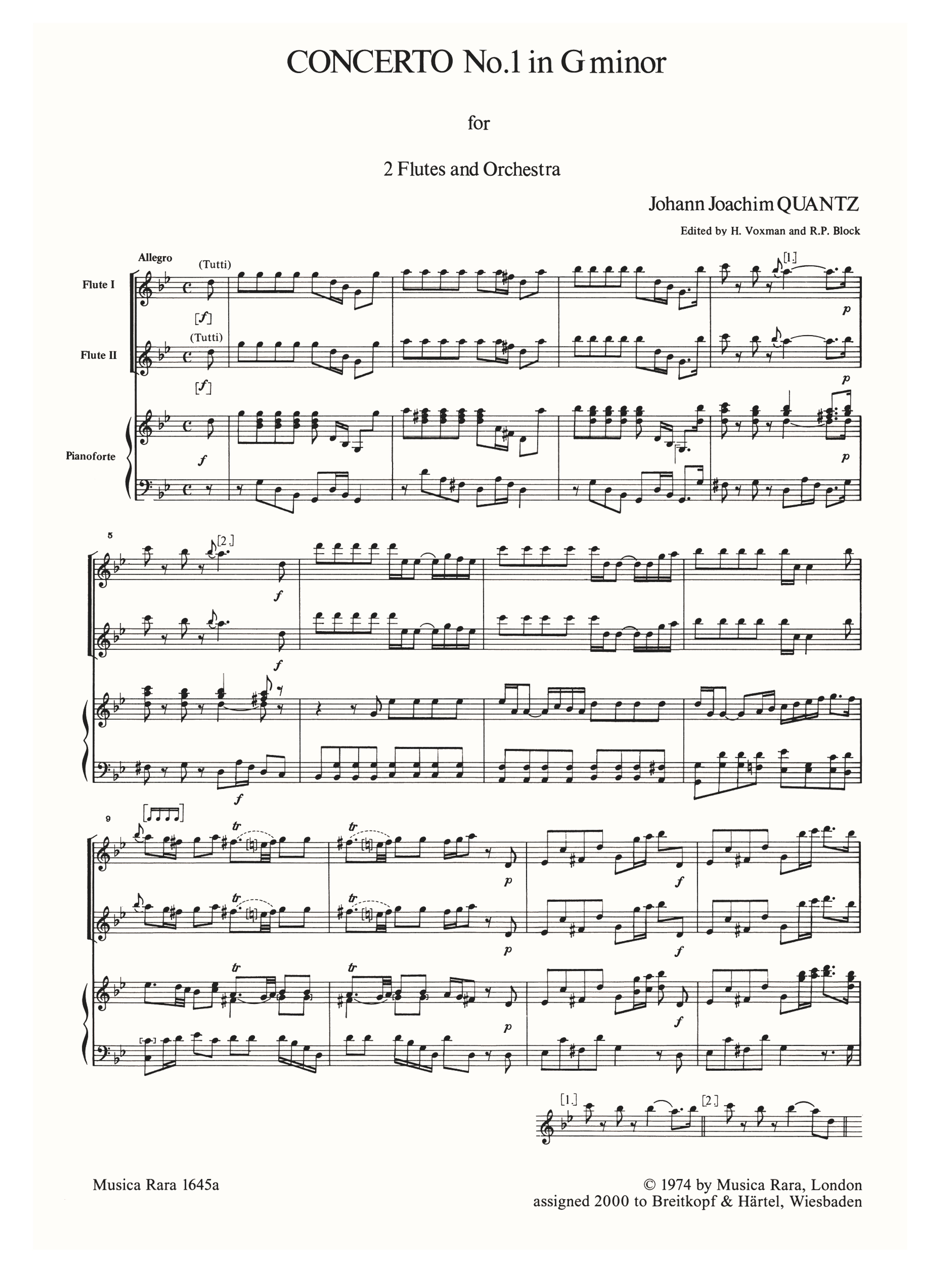 Konzert g-Moll QV6,8b