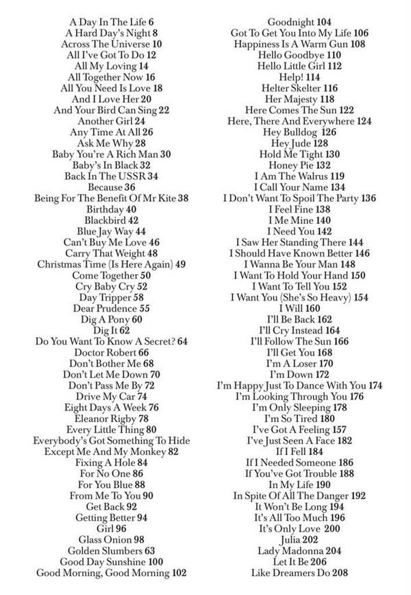 The Beatles complete Chord Songbook