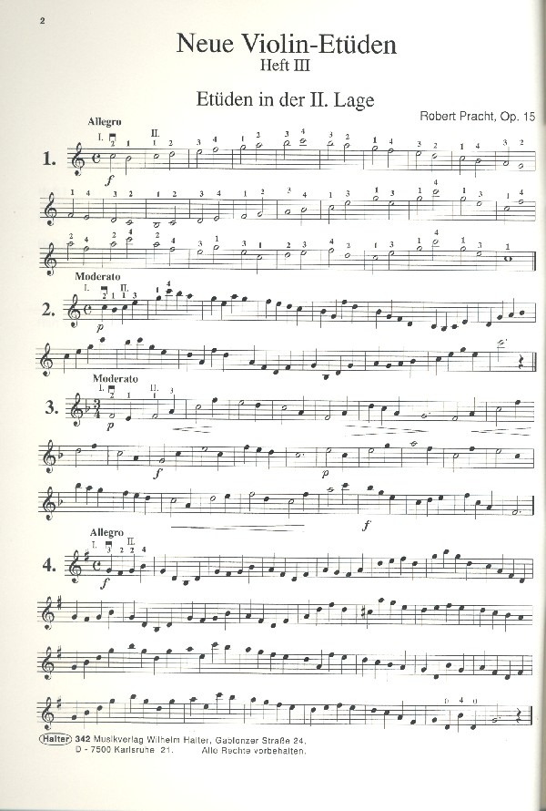Neue Violin-Etüden op.15 Band 3