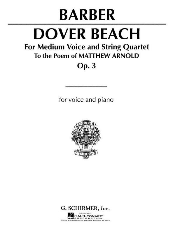 Dover Beach op.3 for medium voice