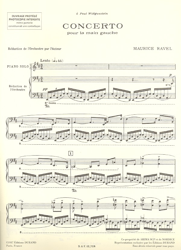 Concerto pour la main gauche pour
