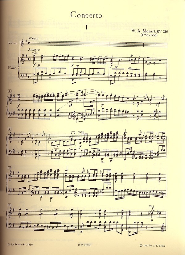 Konzert G-Dur KV216 