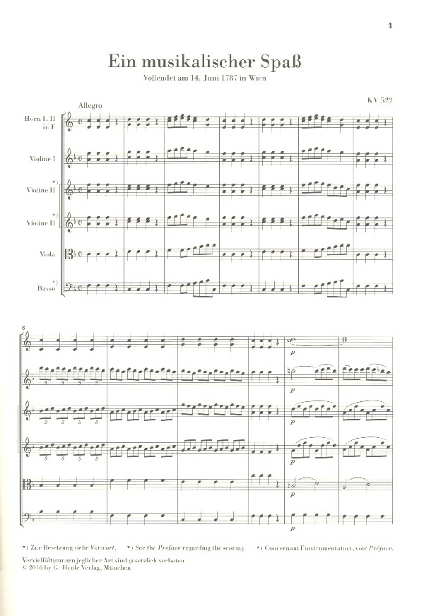 Ein musikalischer Spaß KV522