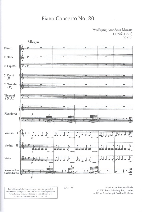 Konzert d-Moll KV466 Nr.20