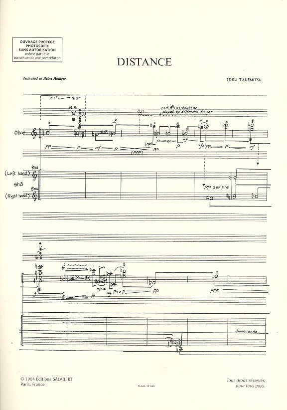 Distance pour hautbois avec ou