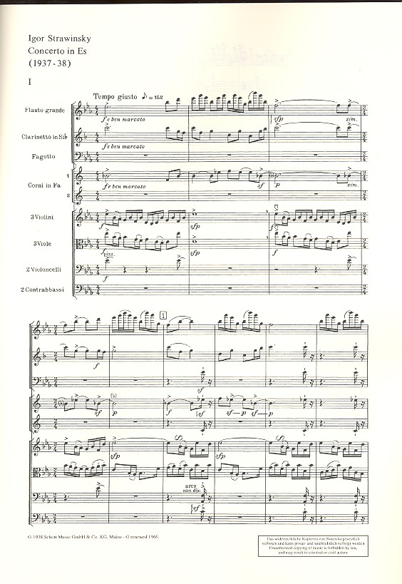 Concerto in Es Dumbarton Oaks