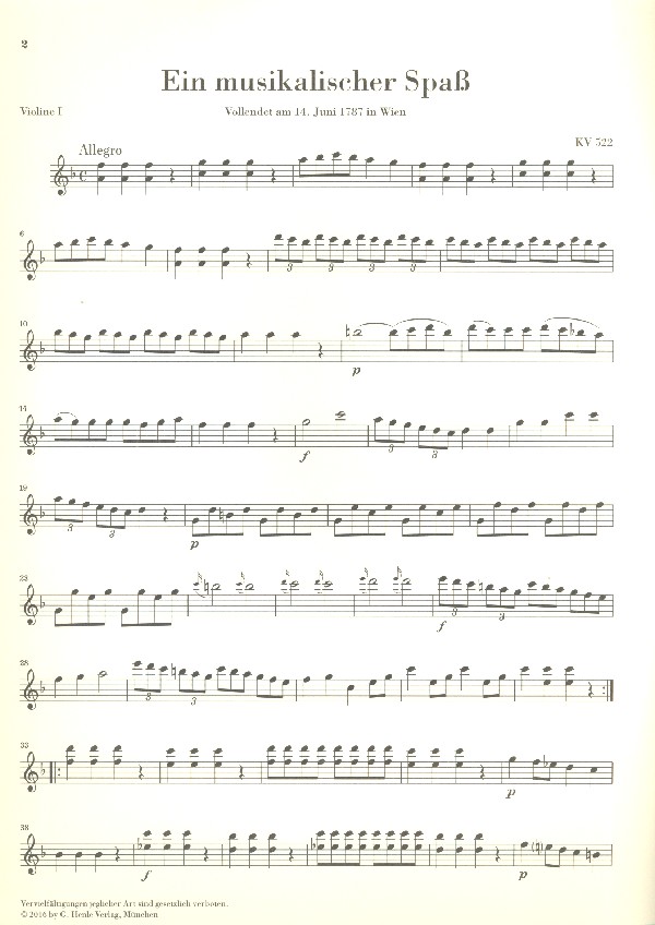 Ein musikalischer Spaß KV522