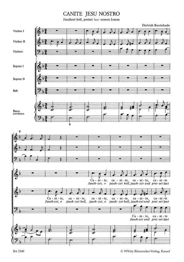 Canite Jesu nostro für gem Chor