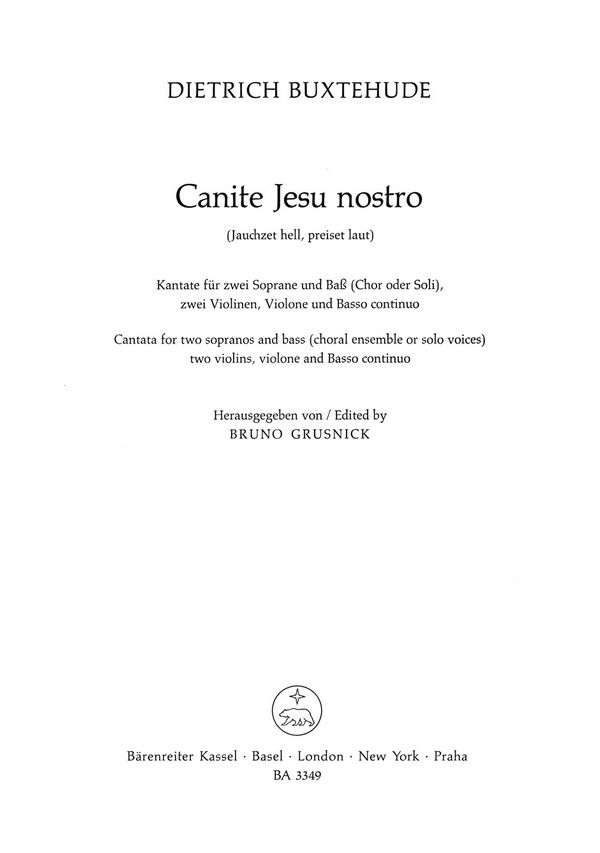 Canite Jesu nostro für gem Chor