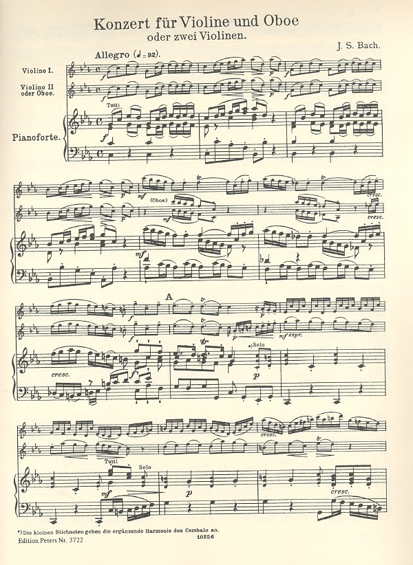 Konzert c-Moll BWV1060