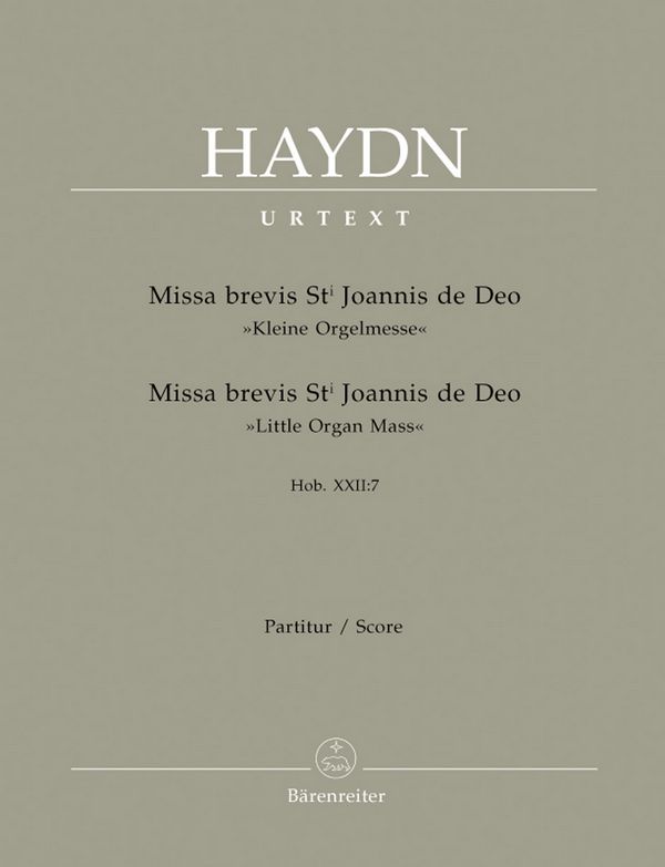 Missa brevis Sti. Joannis de Deo Hob:XXII:7 