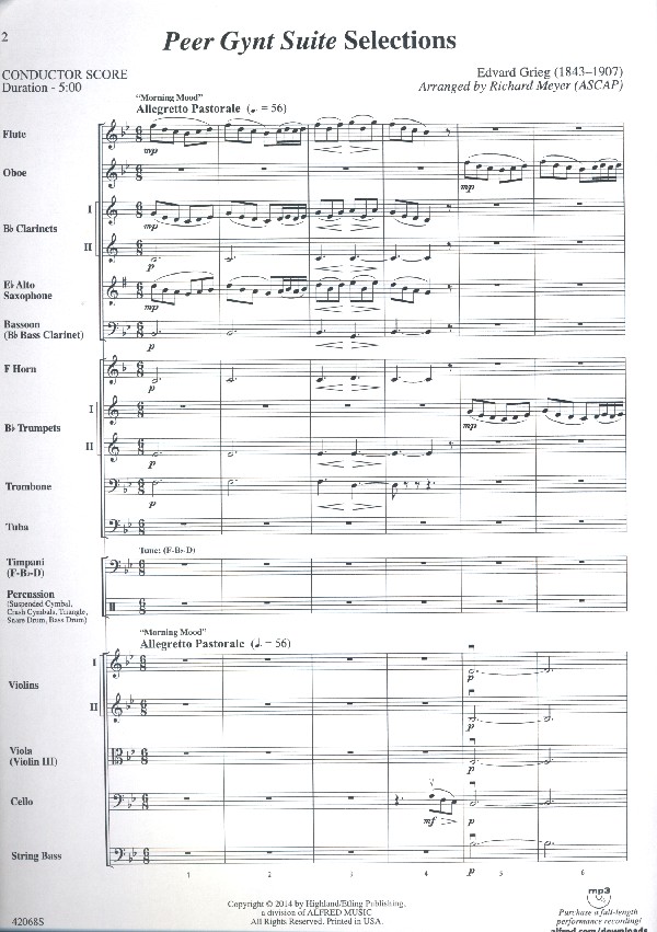 Peer Gynt Suite Selections