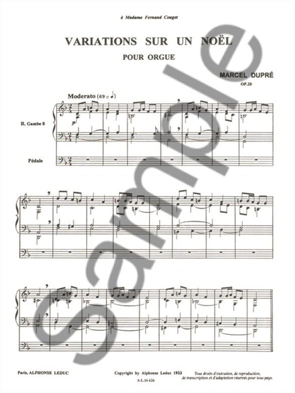 Variations sur un noel op.20