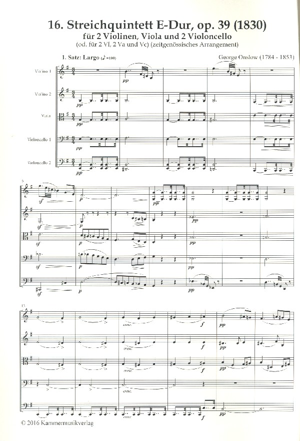Quintett E-Dur Nr.16 op.39