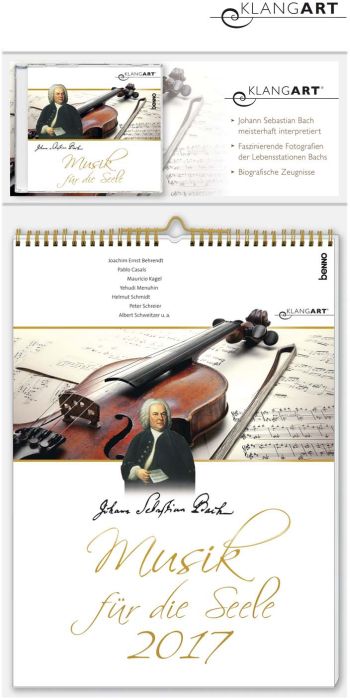 Kalender Musik für die Seele - Johann Sebastian Bach 2017 (+CD)