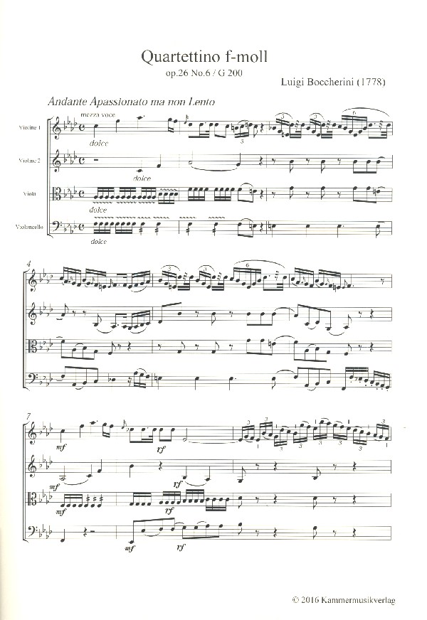 Quartett f-Moll Nr.42 op.26,6 G200