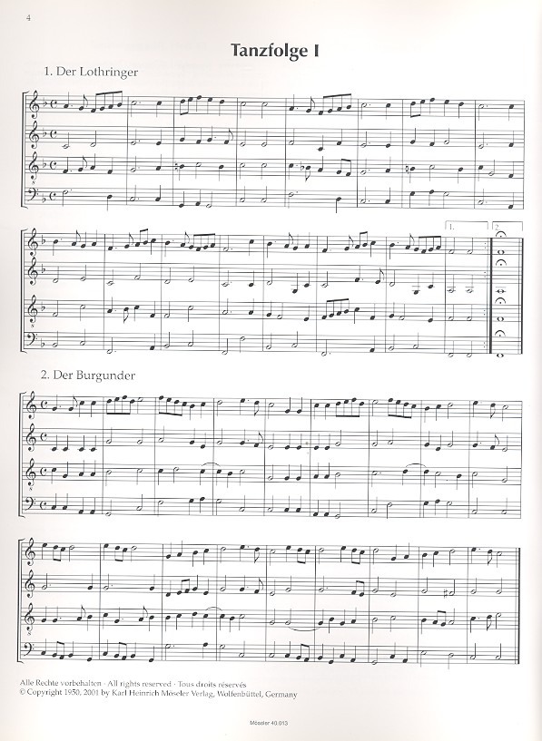 6 Tanzfolgen aus Terpsichore Band 1