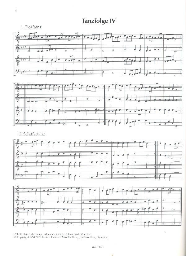 6 Tanzfolgen aus Terpsichore Band 2