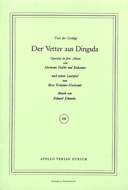 Der Vetter aus Dingsda