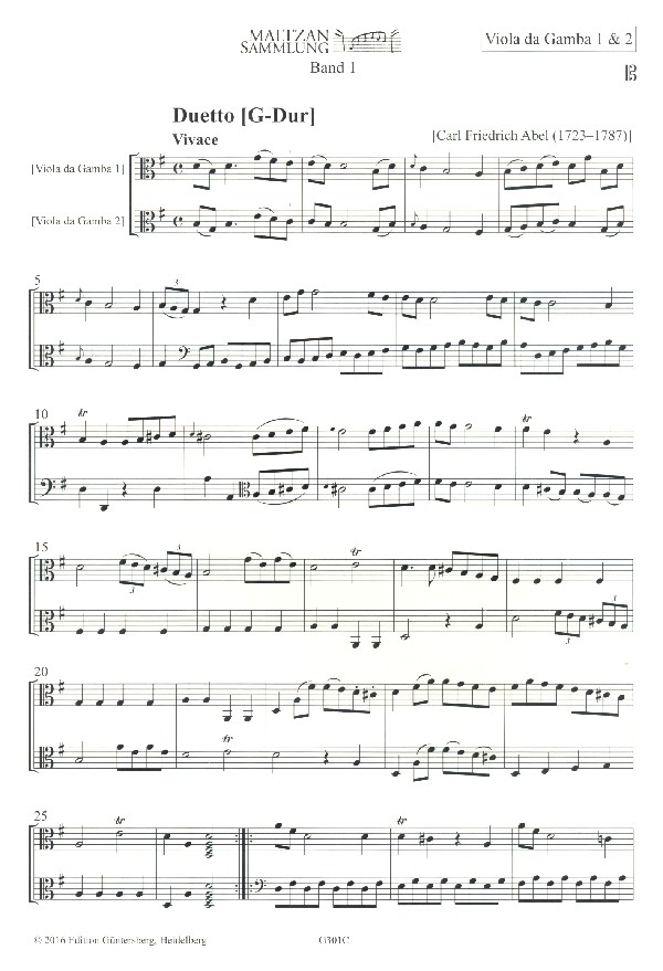 Maltzan Sammlung Band 1 - Duett G-Dur A3:5A