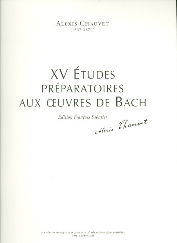 15 Études préparatoires aux oeuvres de Bach