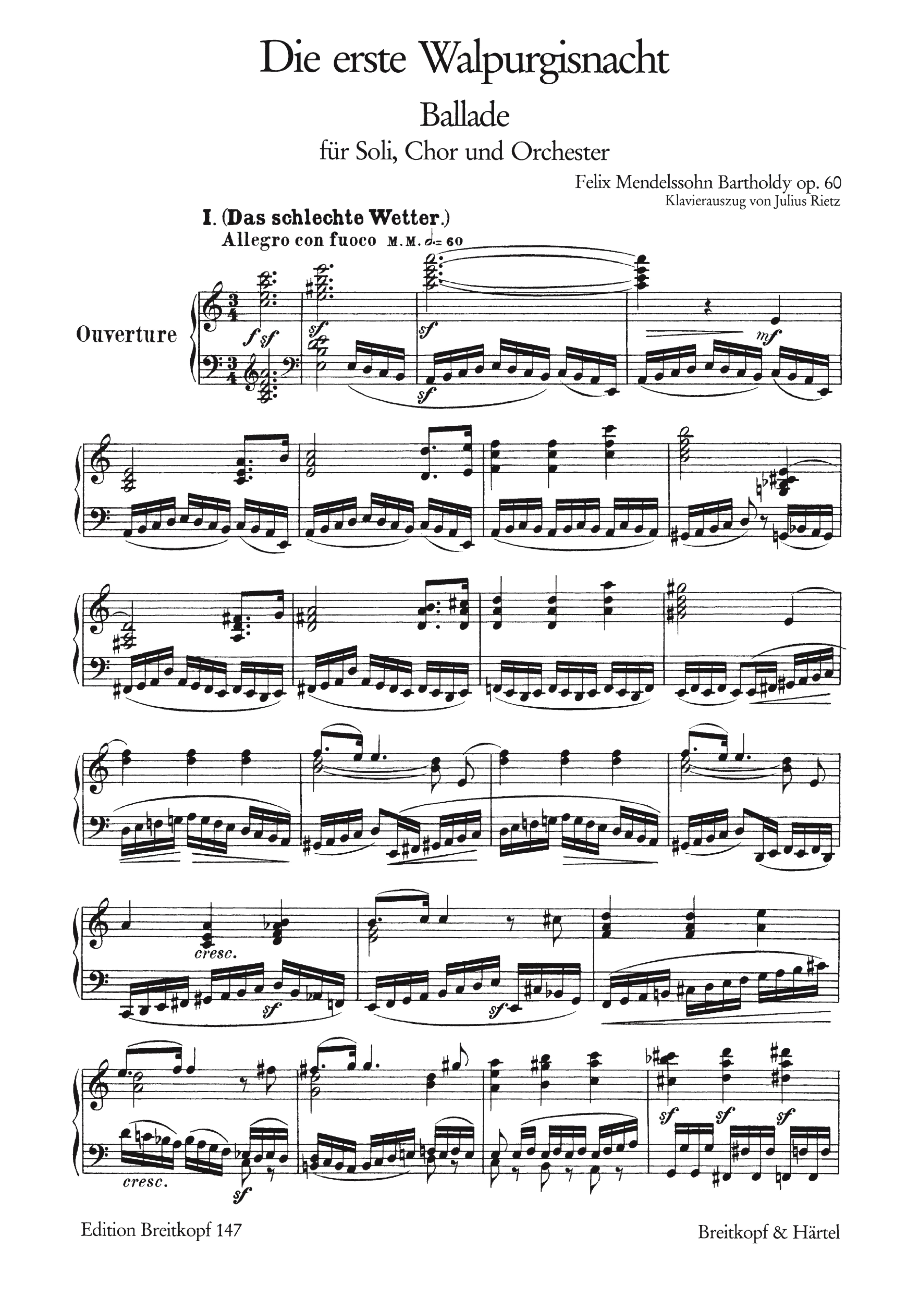 Die erste Walpurgisnacht op.60 - Ballade