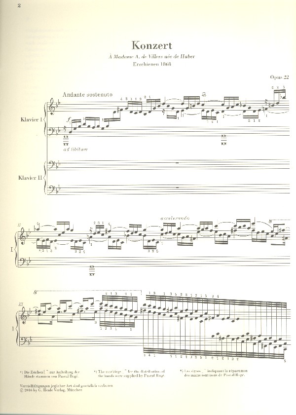 Konzert g-Moll Nr.2 op.22 für Klavier und Orchester